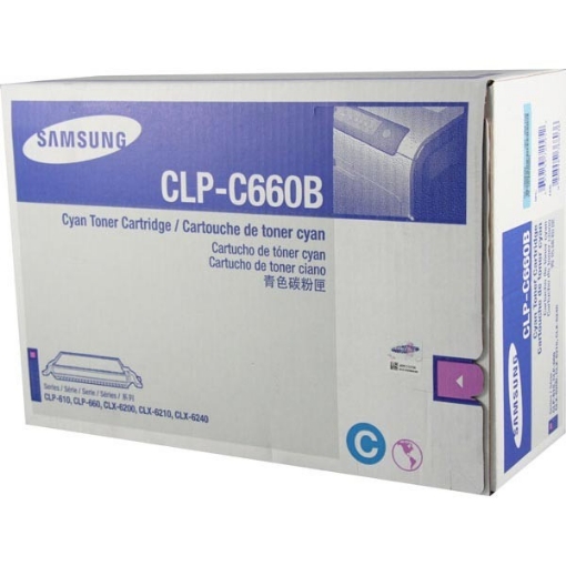 Picture of Samsung CLP-C660B Cyan Toner Cartridge (5000 Yield)