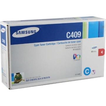 Show details for Samsung CLT-C409S OEM Cyan Toner Cartridge Picture of Samsung CLT-C409S OEM Cyan Toner Cartridge