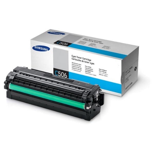 Picture of Samsung CLT-C506L OEM High Yield Cyan Toner Cartridge