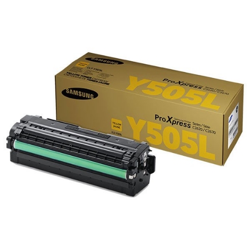 Picture of Samsung CLT-Y505L OEM High Yield Yellow Toner Cartridge