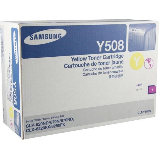 Picture of Samsung CLT-Y508S OEM Yellow Toner Cartridge