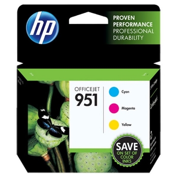 Show details for HP CR314FN (HP 951) OEM Cyan, Magenta, Yellow Ink Cartridges (3 pk) Picture of HP CR314FN (HP 951) OEM Cyan, Magenta, Yellow Ink Cartridges (3 pk)