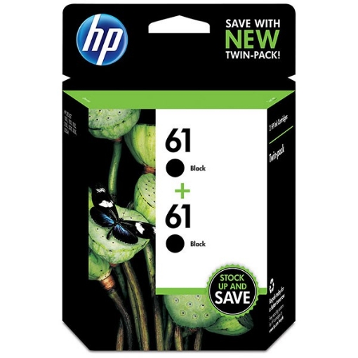 Picture of HP CZ073FN (HP 61) OEM Black Inkjet Cartridges (2 each)