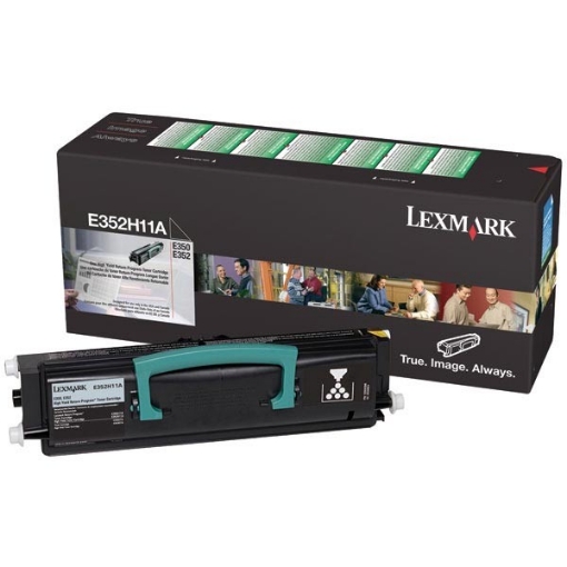 Picture of Lexmark E352H11A OEM Black Toner Cartridge