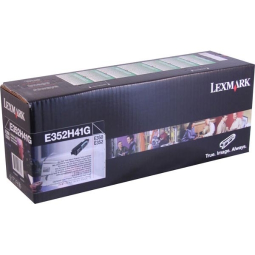 Picture of Lexmark E352H41G OEM High Yield Black Toner Printer Cartridge