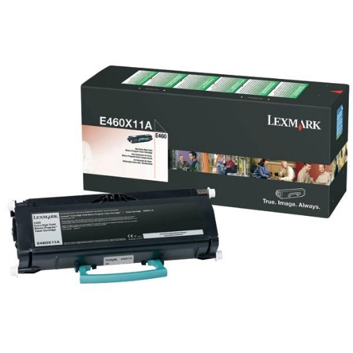 Picture of Lexmark E460X11A OEM Extra High Yield Black Toner Printer Cartridge