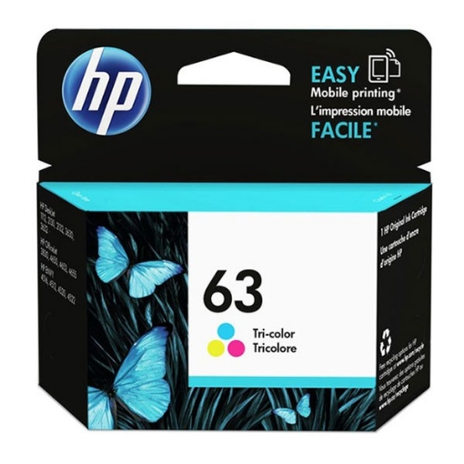 Picture of HP F6U61AN (HP 63) OEM Tri-Color Ink Cartridge