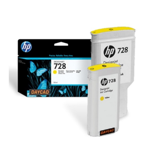 Picture of HP F9J65A (HP 728) OEM Yellow Ink Cartridge