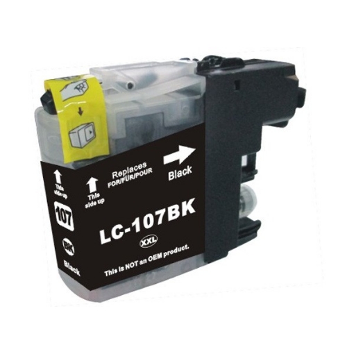 Picture of Premium LC-107BK Compatible Extra High Yield Brother Black Ink Cartridge