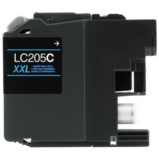 Picture of Premium LC-205C (LC-205CXXL) Compatible Super High Yield Brother Cyan Inkjet Cartridge