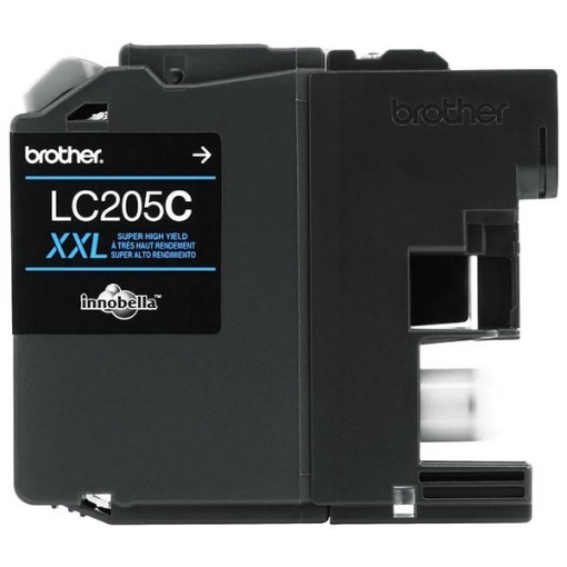 Picture of Brother LC-205C (LC-205CXXL) OEM Super High Yield Cyan Inkjet Cartridge