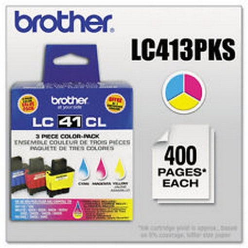 Picture of Brother LC-413 OEM Cyan, Magenta, Yellow Inkjet Cartridge (3 pk)