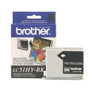 Show details for Brother LC-51BK Black Inkjet Cartridge (500 Yield) Picture of Brother LC-51BK Black Inkjet Cartridge (500 Yield)