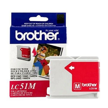 Show details for Brother LC-51M Magenta Inkjet Cartridge (400 Yield) Picture of Brother LC-51M Magenta Inkjet Cartridge (400 Yield)