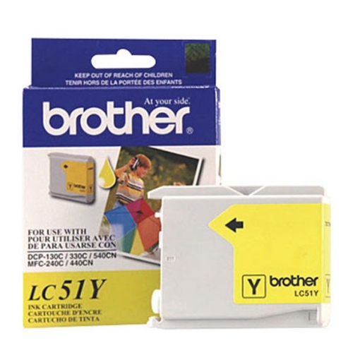 Picture of Brother LC-51Y OEM Yellow Inkjet Cartridge