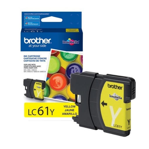 Picture of Brother LC-61Y OEM Yellow Inkjet Cartridge