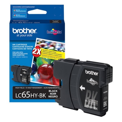 Picture of Brother LC-65HYBK OEM Black Inkjet Cartridge