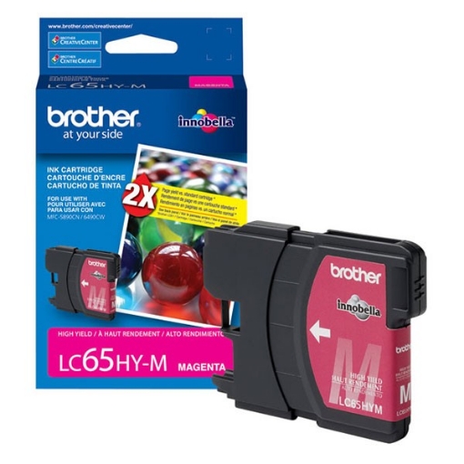 Picture of Brother LC-65HYM OEM Magenta Inkjet Cartridge