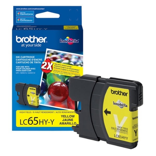 Picture of Brother LC-65HYY OEM Yellow Inkjet Cartridge