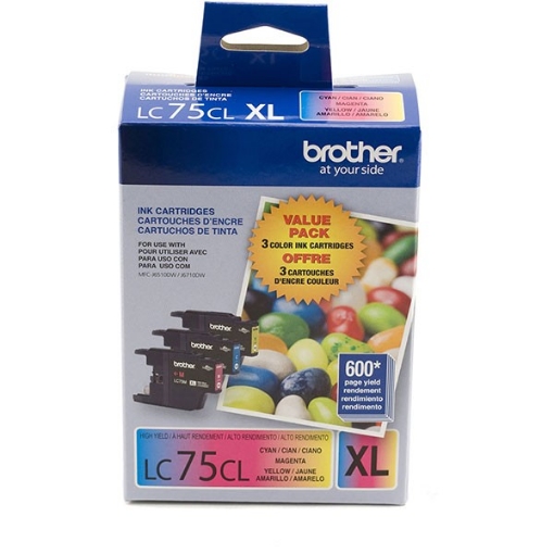 Picture of Brother LC-753PKS OEM High Yield Color Ink Ink Cartridge (Combo Pack)