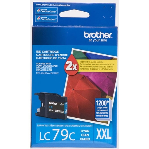 Picture of Brother LC-79C OEM Extra High Yield Cyan Inkjet Cartridge