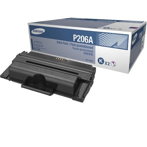 Picture of Samsung MLT-P206A OEM Black Toner Cartridge (2 pk, value bundle)