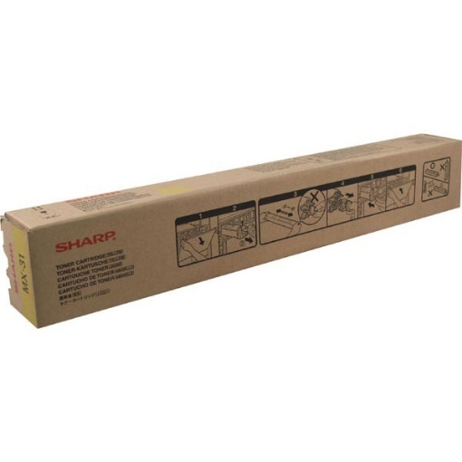 Picture of Sharp MX-31NTYA OEM Yellow Laser Toner Cartridge