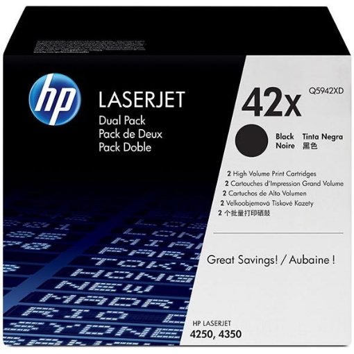 Picture of HP Q5942XD (HP 42X) OEM Black Laser Toner Cartridge