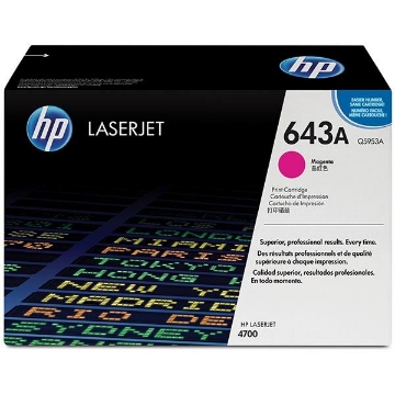 Show details for HP Q5953A (HP 643A) Magenta Toner Cartridge (10000 Yield) Picture of HP Q5953A (HP 643A) Magenta Toner Cartridge (10000 Yield)