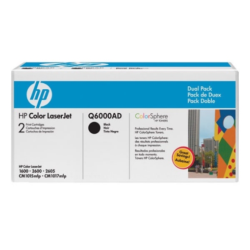 Picture of HP Q6000AD (HP 124A) OEM Black Toner Cartridge