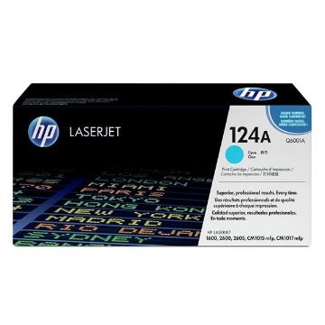 Show details for HP Q6001A (HP 124A) Cyan Toner Cartridge (2000 Yield) Picture of HP Q6001A (HP 124A) Cyan Toner Cartridge (2000 Yield)