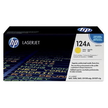 Show details for HP Q6002A (HP 124A) Yellow Toner Cartridge (2000 Yield) Picture of HP Q6002A (HP 124A) Yellow Toner Cartridge (2000 Yield)