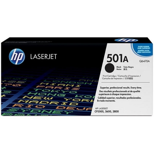 Picture of HP Q6470A (HP 501A) OEM Black Toner Cartridge