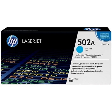 Show details for HP Q6471A (HP 502A) Cyan Toner Cartridge (4000 Yield) Picture of HP Q6471A (HP 502A) Cyan Toner Cartridge (4000 Yield)
