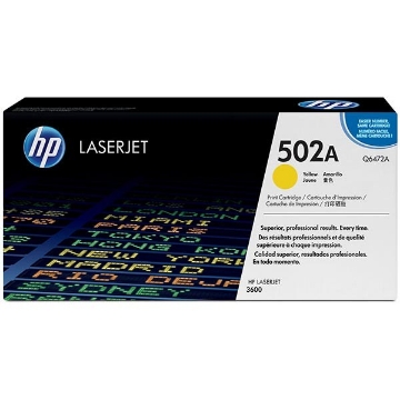 Show details for HP Q6472A (HP 502A) OEM Yellow Toner Cartridge Picture of HP Q6472A (HP 502A) OEM Yellow Toner Cartridge