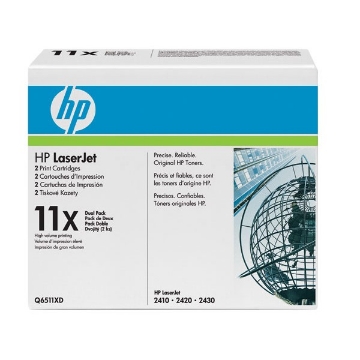 Show details for HP Q6511XD (HP 11X) OEM Black Laser Toner Cartridge Picture of HP Q6511XD (HP 11X) OEM Black Laser Toner Cartridge