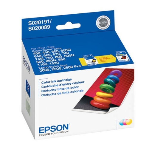 Picture of Epson S191089 OEM Tri-Color Ink Cartridge