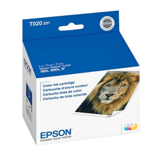 Picture of Epson T020201 (Epson 20) OEM Tri-Color Inkjet Cartridge