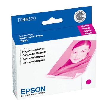 Show details for Epson T034320 (Epson 34) OEM Magenta Inkjet Cartridge Picture of Epson T034320 (Epson 34) OEM Magenta Inkjet Cartridge