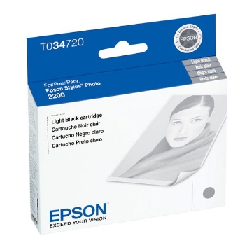 Show details for Epson T034720 (Epson 34) OEM LightBlack Inkjet Cartridge Picture of Epson T034720 (Epson 34) OEM LightBlack Inkjet Cartridge