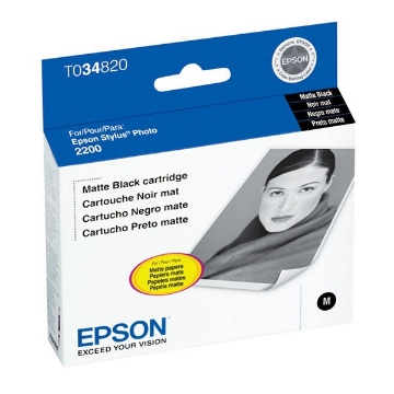 Show details for Epson T034820 (Epson 34) OEM MatteBlack Inkjet Cartridge Picture of Epson T034820 (Epson 34) OEM MatteBlack Inkjet Cartridge