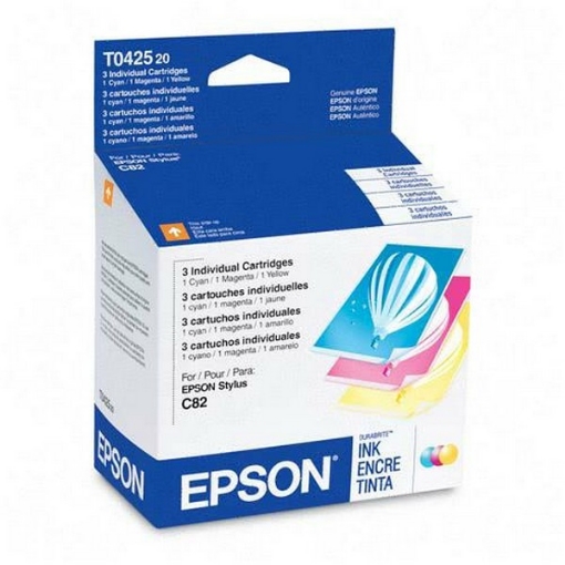 Picture of Epson T042520 (Epson 42) OEM Yellow, Magenta, Cyan Inkjet Cartridge (3-Color Multipack)