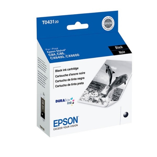 Picture of Epson T043120 (Epson 43) OEM Black Inkjet Cartridge