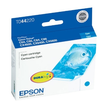 Show details for Epson T044220 (Epson 44) OEM Cyan Inkjet Cartridge Picture of Epson T044220 (Epson 44) OEM Cyan Inkjet Cartridge