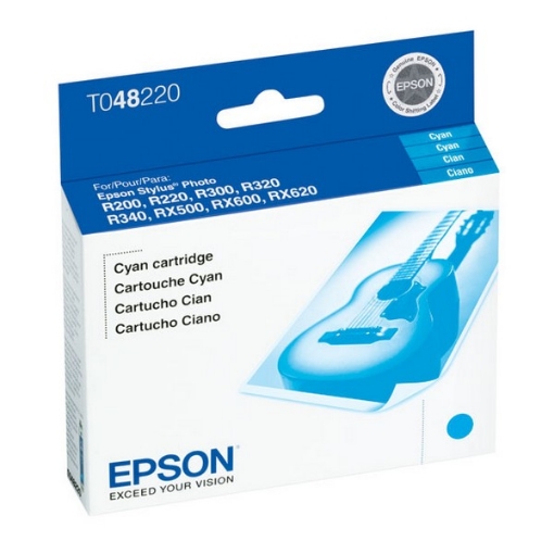 Picture of Epson T048220 (Epson 48) OEM Cyan Inkjet Cartridge