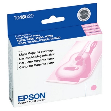 Show details for Epson T048620 (Epson 48) OEM Light Magenta Inkjet Cartridge Picture of Epson T048620 (Epson 48) OEM Light Magenta Inkjet Cartridge