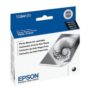 Show details for Epson T054120 (Epson 54) OEM PhotoBlack Inkjet Cartridge Picture of Epson T054120 (Epson 54) OEM PhotoBlack Inkjet Cartridge