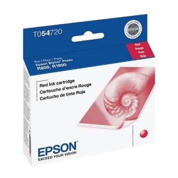 Show details for Epson T054720 (Epson 54) OEM Red Inkjet Cartridge Picture of Epson T054720 (Epson 54) OEM Red Inkjet Cartridge