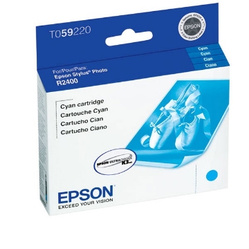 Show details for Epson T059220 (Epson 59) OEM Cyan Inkjet Cartridge Picture of Epson T059220 (Epson 59) OEM Cyan Inkjet Cartridge