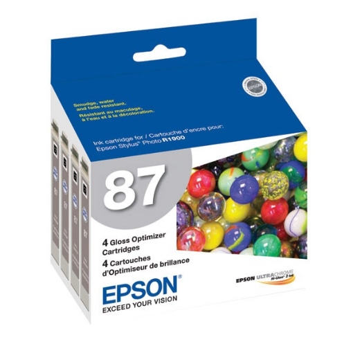 Picture of Epson T087020 (Epson 87) OEM Black Inkjet Cartridge